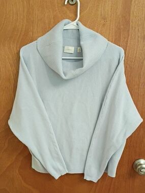 Cyrus Light Blue Cowl Neck Sweater